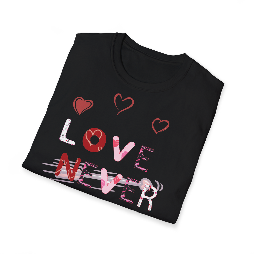 LoVe Never Fails T-Shirt | Valentine's Day vibe