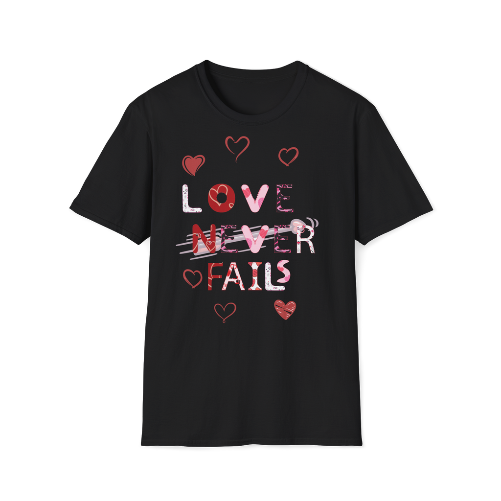 LoVe Never Fails T-Shirt | Valentine's Day vibe
