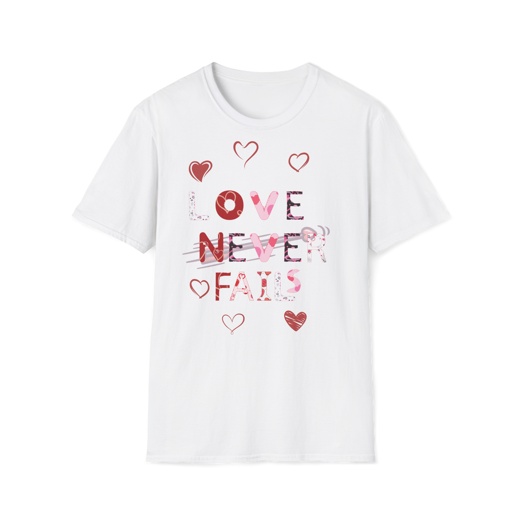 LoVe Never Fails T-Shirt | Valentine's Day vibe